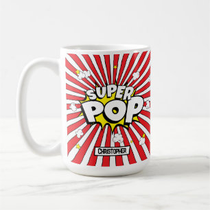 Caneca De Café SUPER POP! Humor de Pai Divertido Pipoca