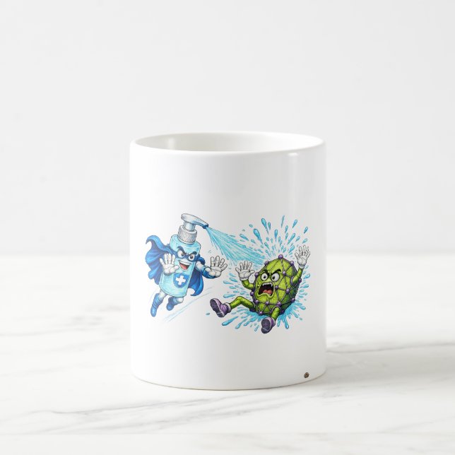 Caneca De Café Super Sanitizante vs. Monstro de Germes (Centro)