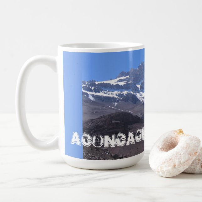 Caneca De Café Super Summit View, Monte Aconcagua, Argentina (Com Donut)