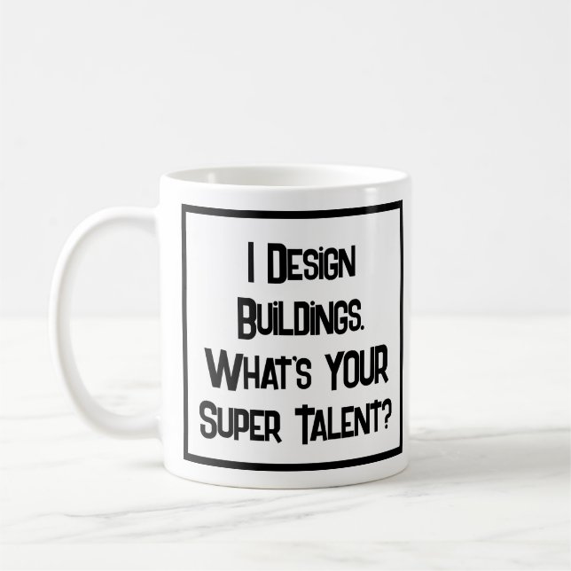 Caneca De Café Super Talento Arquiteto. Coffee Mug (Esquerda)