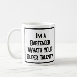 Caneca De Café Super Talento Barman. Coffee Mug