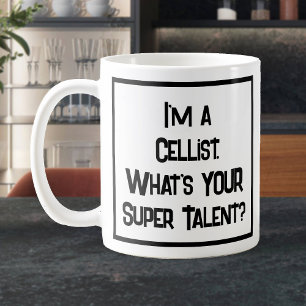 Caneca De Café Super Talento Cellista. Coffee Mug