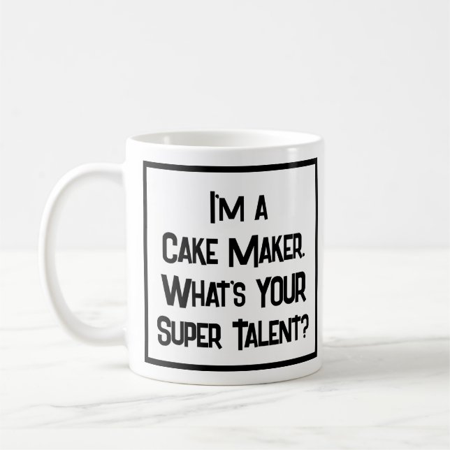 Caneca De Café Super Talento De Criador De Bolo. Coffee Mug (Esquerda)