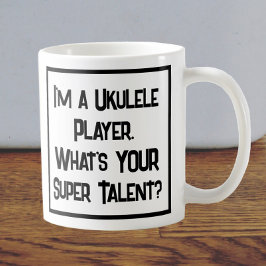 Caneca De Café Super Talento do Jogador Ukulele. Coffee Mug