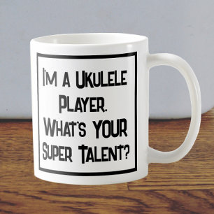 Caneca De Café Super Talento do Jogador Ukulele. Coffee Mug