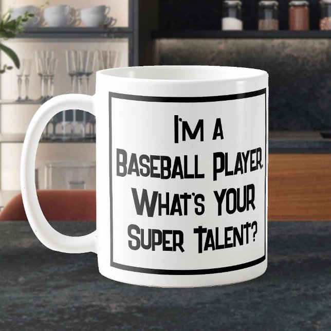 Caneca De Café Super Talento Jogador de Baseball. Coffee Mug (Criador carregado)