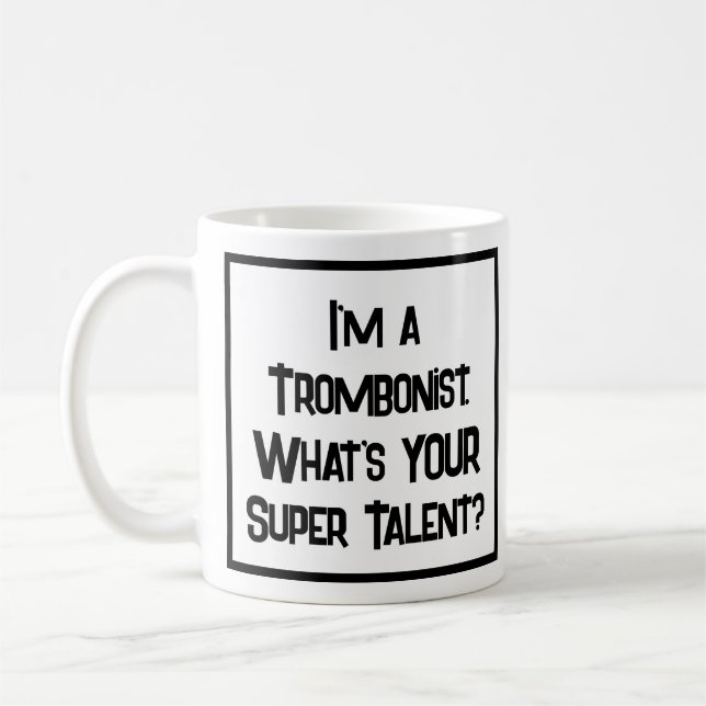 Caneca De Café Super Talento Trombonista. Coffee Mug (Esquerda)