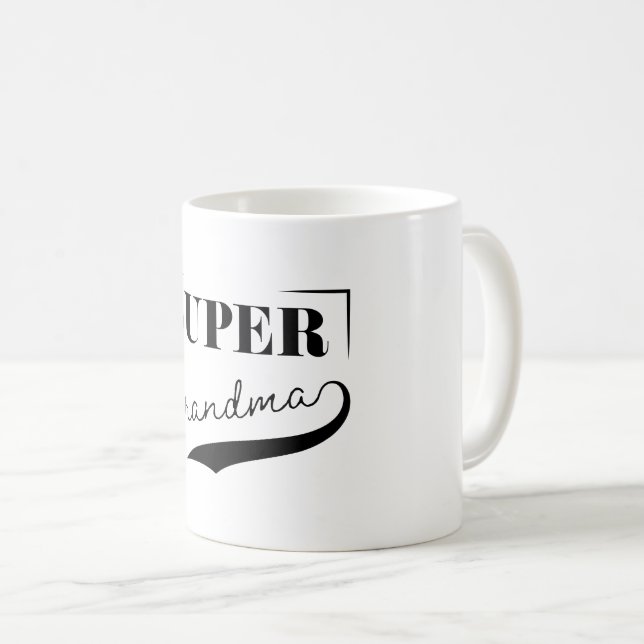Caneca De Café Super vovó (Frente Esquerda)