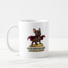 Caneca De Café Superhero French Bulldog Cute Frenchie Hero Design