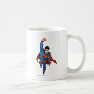 Caneca De Café Superman Voando para a Frente
