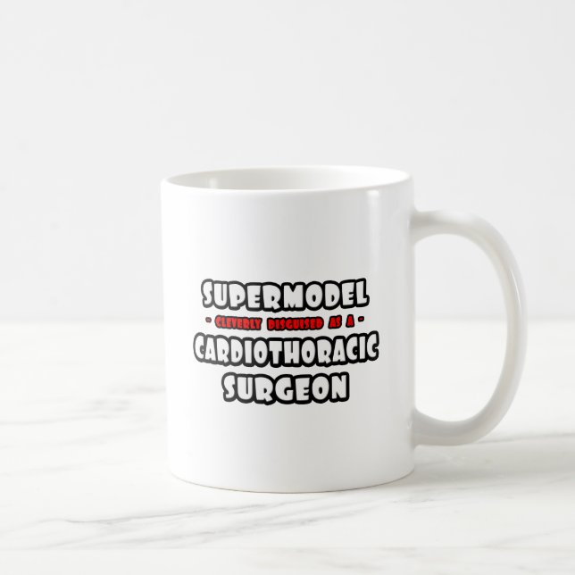 Caneca De Café Supermodelo... Cirurgião Cardiotorácico (Direita)
