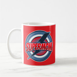 Caneca De Café Supermom retro logo style