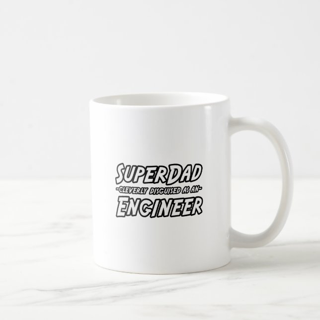 Caneca De Café SuperPai... Engenheiro (Direita)