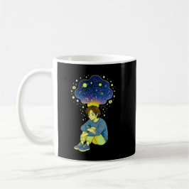 Caneca De Café Superpensamento Cósmico • Transbordamento da Mente