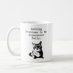 Caneca De Café Superpoder Solucionador de Problemas Entusiasta de