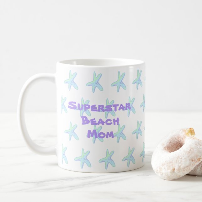 Caneca De Café Superstar Beach Mãe Starfish (Com Donut)