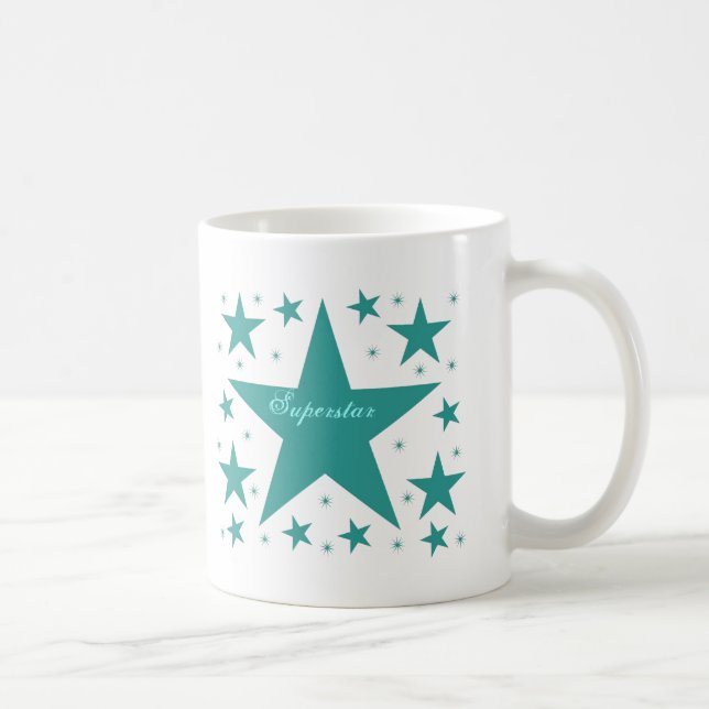 Caneca De Café Superstar Mug, Teal (Direita)