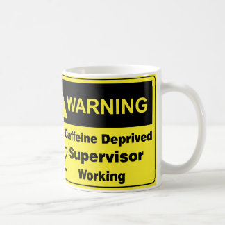 Caneca De Café Supervisor de advertência da cafeína