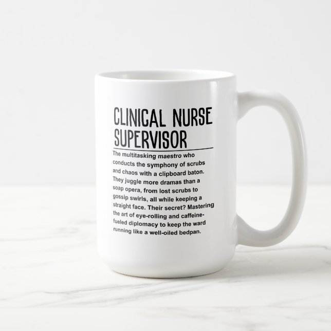 Caneca De Café Supervisor de enfermagem clínica (Direita)