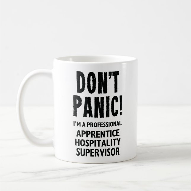 Caneca De Café Supervisor de Hospitalidade de Apprentista (Esquerda)