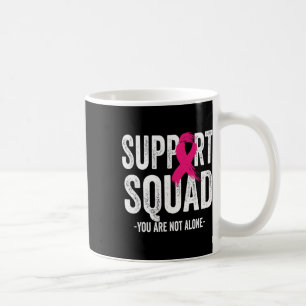 Caneca De Café Suportar Cancer de Fita Rosa Quadrado do Guerreiro