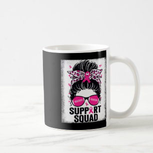 Caneca De Café Suportar Cancer de Mama Cor-de-Rosa com Pedra Quad