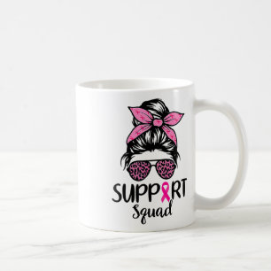 Caneca De Café Suportar Cancer de Mama Rosa Colmeia-Leopard-Cheia