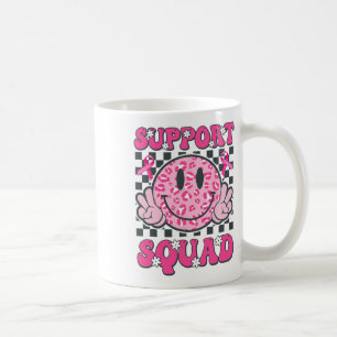 Caneca De Café Suportar Cancer de Mama Rosa Rosa com Sorriso Esqu