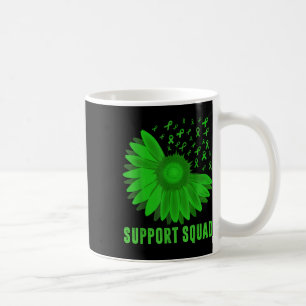 Caneca De Café Suportar Saúde Mental da Faixa Verde de Girassol