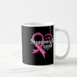 Caneca De Café Suporte à Consciência do Cancer da Mama Coração em