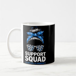 Caneca De Café Suporte à Conscientização do Câncer de Cólon Messy