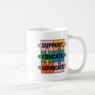 Caneca De Café Suporte ao Educate Advocate Quebra-cabeça Piece Au