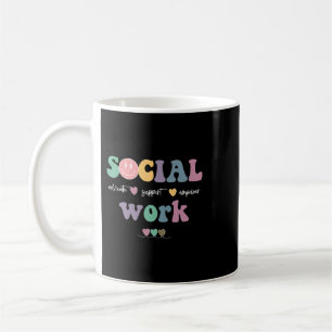 Caneca De Café Suporte ao Social Worker Advocate Empower Groovy R