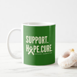 Caneca De Café Suporte de conscientização do cancer esperança cur