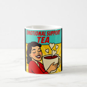 Caneca De Café Suporte Emocional Tea Retro-Pop Art