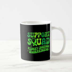 Caneca De Café Suporte Esquadra Verde PKD Doença Renal Fita