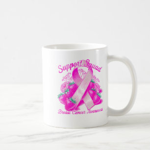 Caneca De Café Suporte Esquadrão Conscientização Câncer Mama Fita
