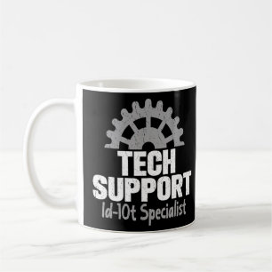 Caneca De Café Suporte técnico a computador Id 10t Suporte técnic