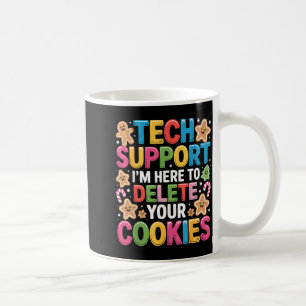 Caneca De Café Suporte Técnico de Natal Aqui Para Excluir Cookies