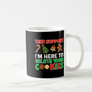 Caneca De Café Suporte Técnico de Natal Excluir Cookies Funny Xma