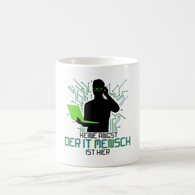 Caneca De Café Suporte técnico Keine Angst der It Mensch (Centro)