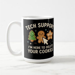Caneca De Café Suporte Técnico Natal Excluir Cookies Fofo