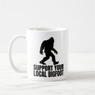 Caneca De Café Suportem O Seu Pé-Grande Engraçado Local