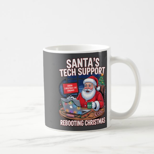 Caneca De Café Support Rebooting s Santa Tech Vibes (Direita)