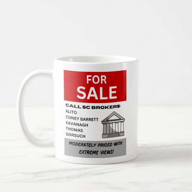 Caneca De Café Suprema Corte vota para sinal de venda (Esquerda)