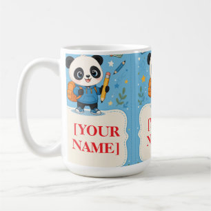 Caneca De Café Suprimentos Cute Panda para Volta às Aulas