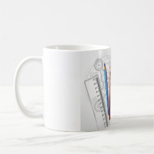Caneca De Café Suprimentos para Escritório de Desenho Técnico