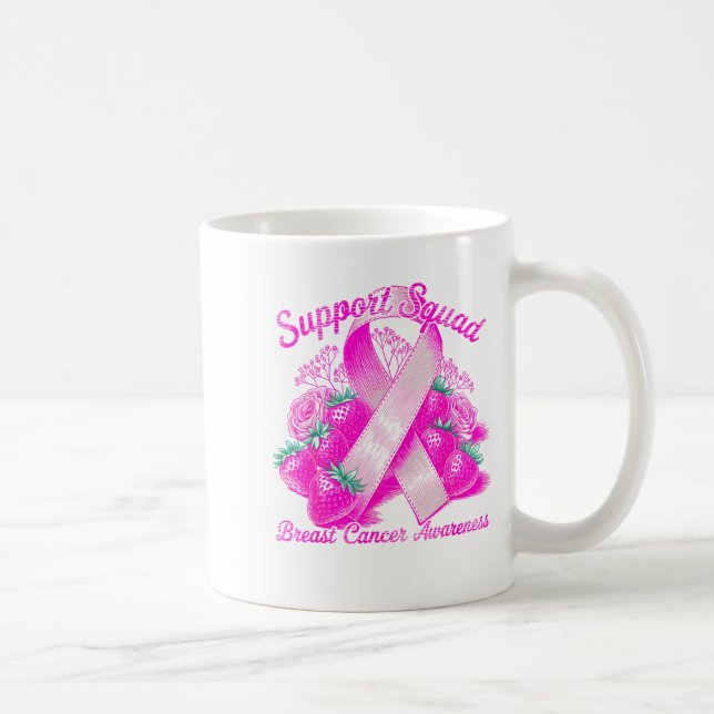 Caneca De Café Suprt Squad Breast Cancer Awareness Nk Ribbon Wome (Direita)