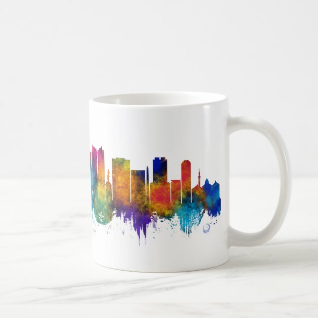 Caneca De Café Surabaya Indonesia Skyline (Direita)