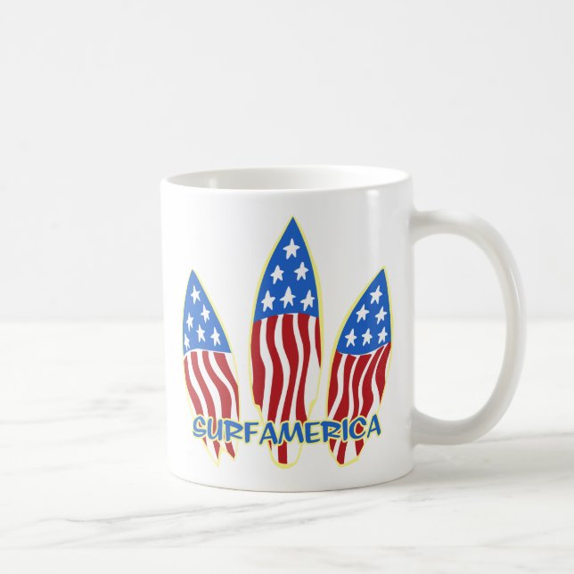 Caneca De Café Surf America Mugs (Direita)